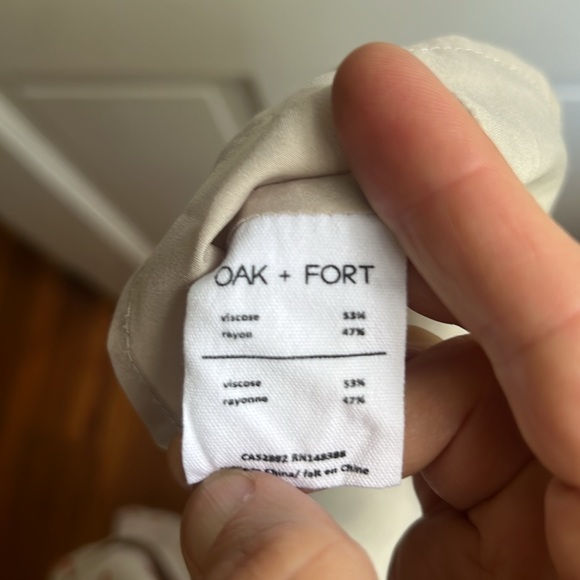 Oak + Fort Floral Print Cream Midi Dress (Small) - Picture 11 of 11